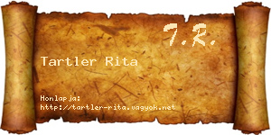 Tartler Rita névjegykártya